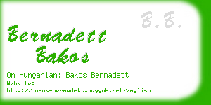 bernadett bakos business card